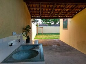 Terrace/patio - Praia Grande ES 4 QTS – 3 blocks beach/Rest. chico (Praia Grande)