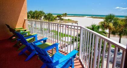 Family Destination! Beachfront, Pool, Private Balcony Overlooking the Beach, Walk to Restaurants