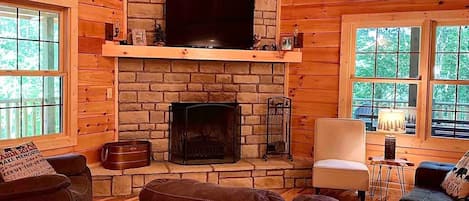 TV, fireplace, DVD player, table football