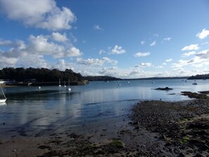 On the beach, beach towels