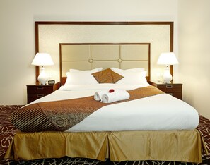 Egyptian cotton sheets, premium bedding, down duvets, memory-foam beds