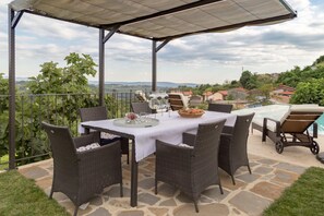 Family Villa, Multiple Bedrooms, Mountainside (Pool & Sauna Villa Gizela) | Outdoor dining - Pool & Sauna Villa Gizela (Brda)
