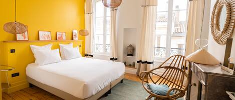 Deluxe-Suite | Hochwertige Bettwaren, individuell dekoriert, individuell eingerichtet