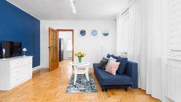 Apartment, 2 Schlafzimmer, Küche | 2 Schlafzimmer, Bettwäsche