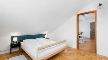 Apartment, 2 Schlafzimmer, Küche | 2 Schlafzimmer, Bettwäsche