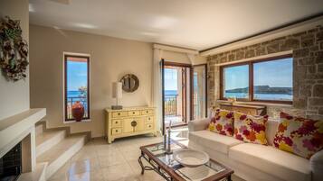 Villa, 3 Bedrooms, Private Pool, Sea View | Living area | Flat-screen TV, Netflix, streaming services