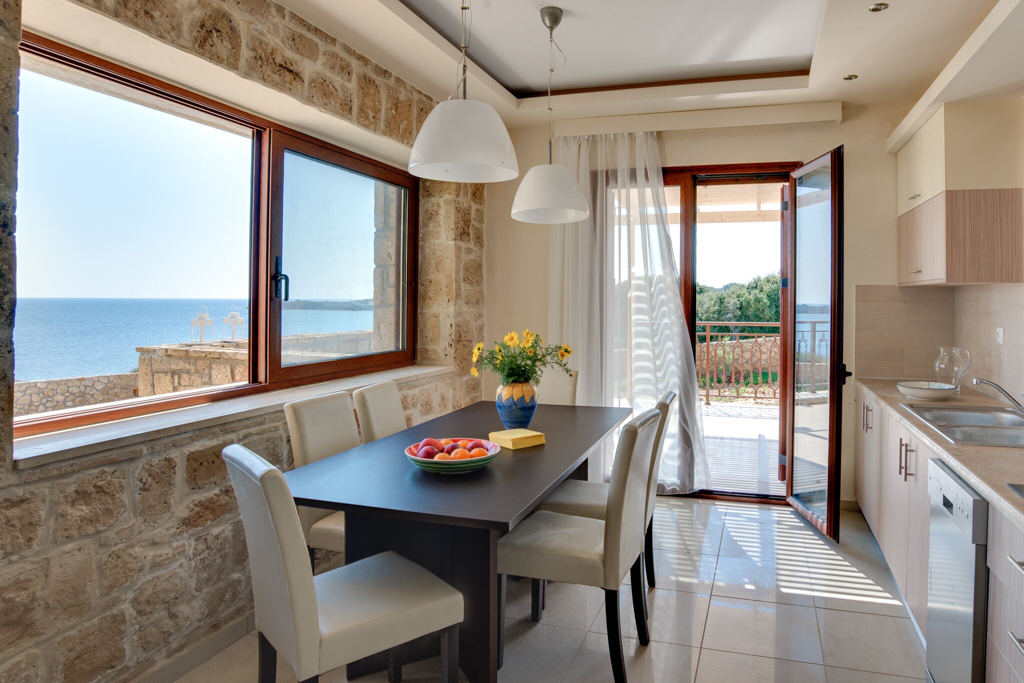 Villa, 3 Bedrooms, Private Pool, Sea View | Private kitchen | Fridge, microwave, oven, stovetop