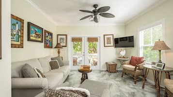 Una Smart TV, un reproductor estéreo