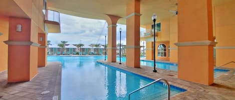 A heated pool