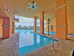 A heated pool