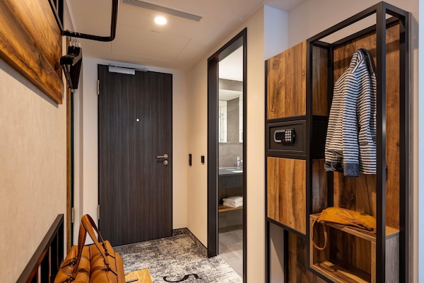 Hypo-allergenic bedding, desk, laptop workspace, soundproofing