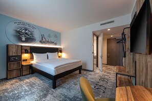 Hypo-allergenic bedding, desk, laptop workspace, soundproofing