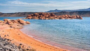Sun loungers, beach towels