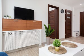 Leilighet, 1 soverom, kjøkken | Oppholdsrom