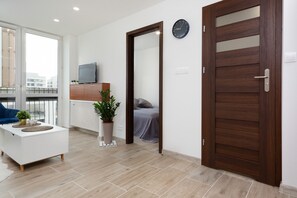 Leilighet, 1 soverom, kjøkken | Oppholdsrom