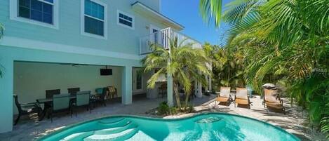A heated pool