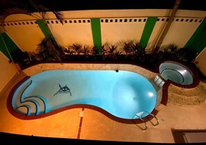 Outdoor pool, a heated pool