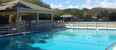 A heated pool