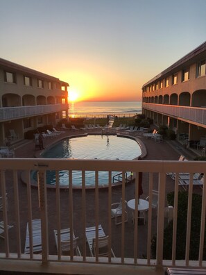 A heated pool