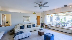 Fernseher, Kamin, DVD-Player, Bücher