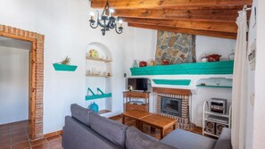 TV, fireplace, DVD player, stereo - Cortijo Bonacho Comares by Ruralidays (Málaga)