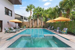 A heated pool - 6 Bedroom home with Pool located at the East Beach 9th Street Entrance (St Simons Island)