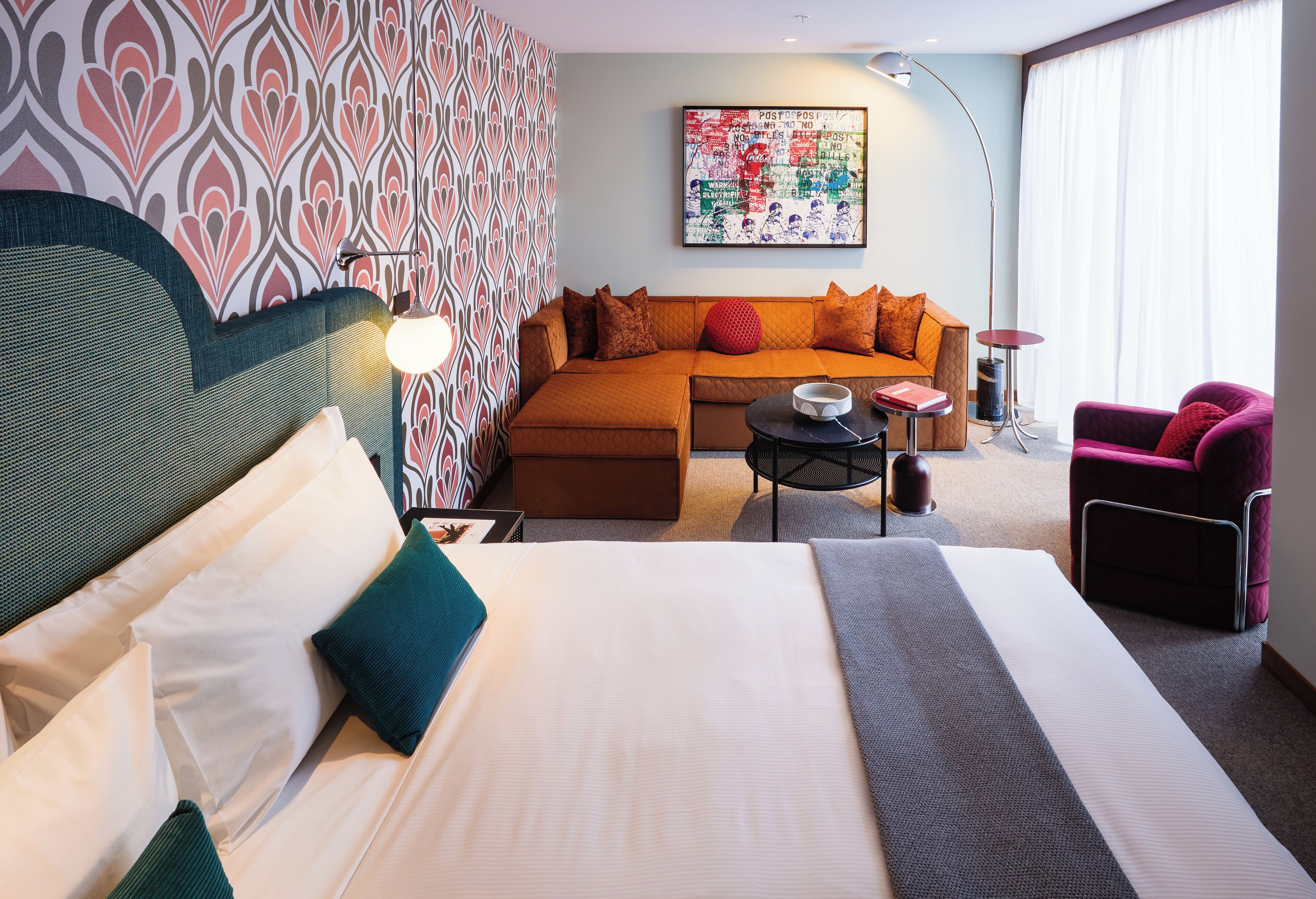 Pillowtop beds, in-room safe, blackout drapes, soundproofing