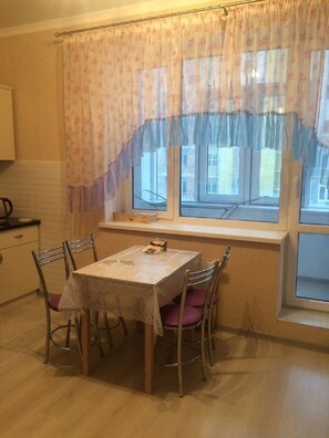 Dining - 1-room warm and cozy apartment with large kitchen and balcony near EXPO (Нур-Султан)