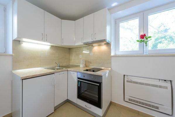Lägenhet (One Bedroom Apartment with Terrace) | Eget kök | Kylskåp, vattenkokare och grytor/köksredskap