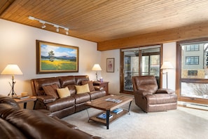 Smart TV, fireplace, DVD player, video library