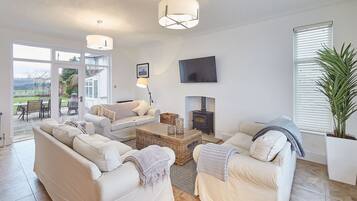 Smart TV, fireplace