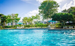 Outdoor pool, a heated pool