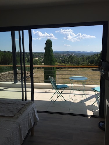 Beautiful house with heated pool overlooking Barjac