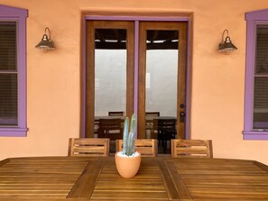 Outdoor dining - The Orange House at el Barrio Viejo (Tucson)