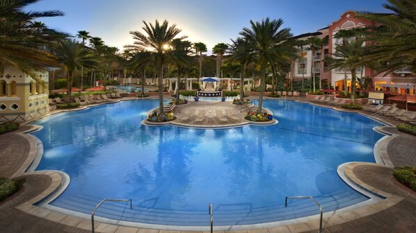 Outdoor pool, a heated pool