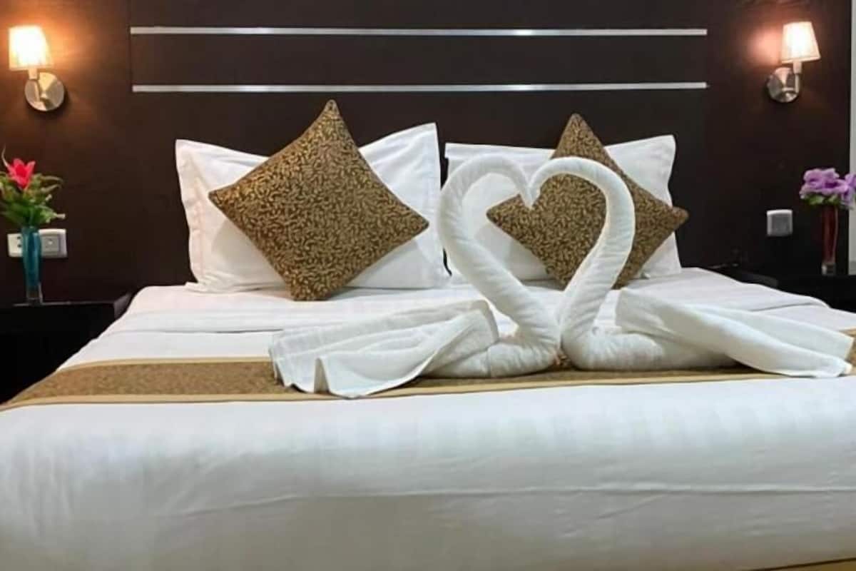 Draps en coton égyptien, literie de qualité, minibar, coffre-fort