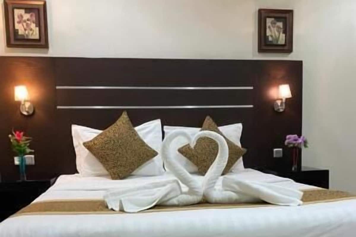 Draps en coton égyptien, literie de qualité, minibar, coffre-fort