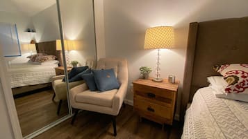 2 bedrooms, iron/ironing board, travel crib, free WiFi