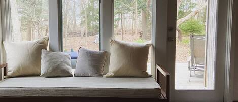 Smart TV, DVD player, books, computer monitors