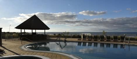Outdoor pool, a heated pool