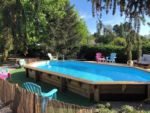 Outdoor pool, a heated pool - Chambre D'Elisa 1 (Saint-Morillon, La Brede)