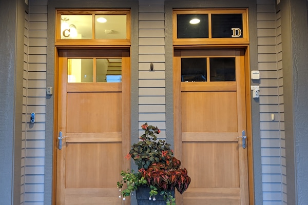 We are the door on the left. You'll be given a code for the key box.