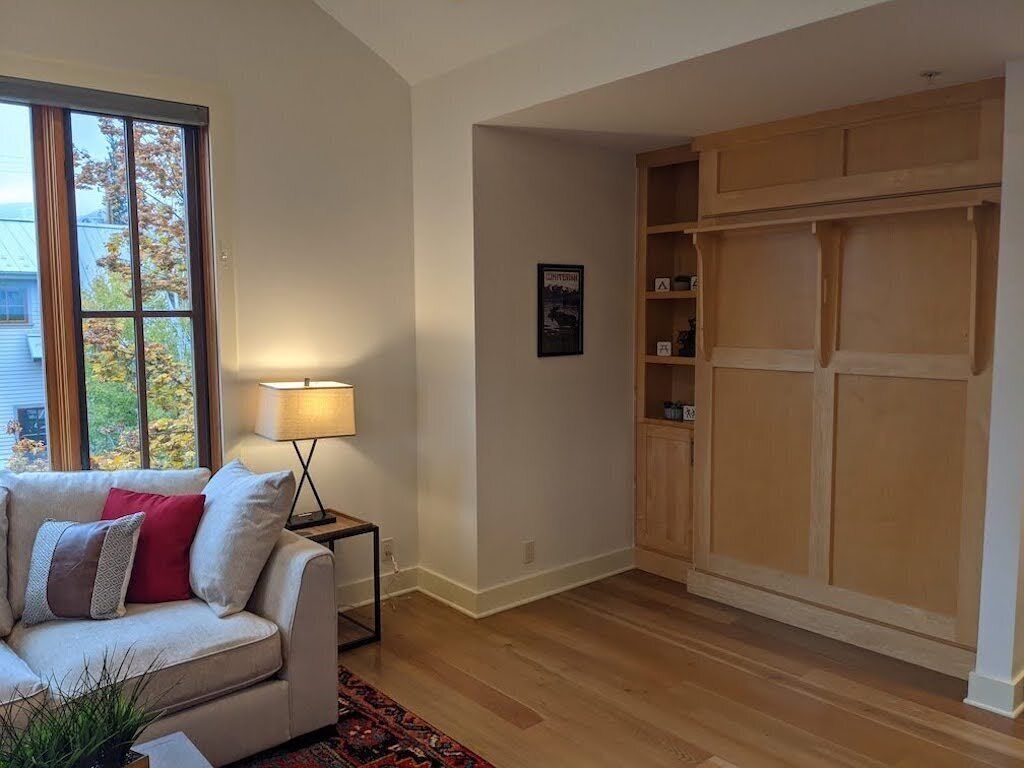 The Murphy bed (Double) while folded up.