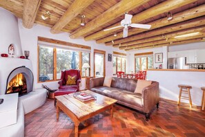 TV, fireplace, DVD player, offices