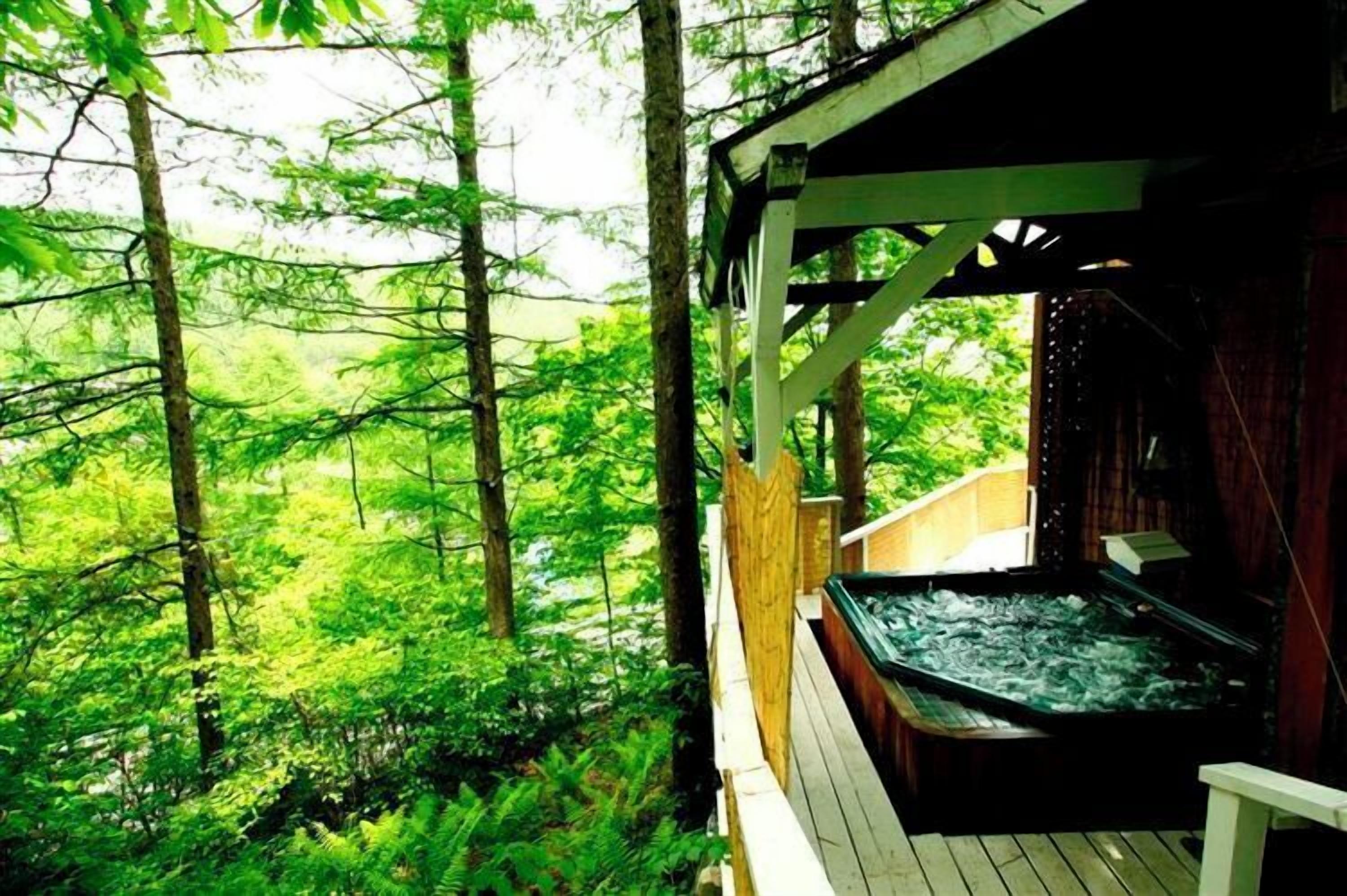 Outdoor spa tub
