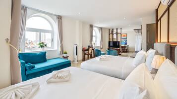 Family Studio Suite | Premium bedding, Select Comfort beds, free minibar items