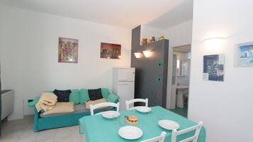 Classic Apartment | Living area | 20-inch flat-screen TV with satellite channels, TV