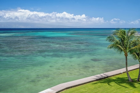 On the beach, sun-loungers, beach towels. Hale Ono Loa 106 - Relax Steps Away from the Ocean