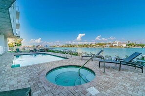 A heated pool