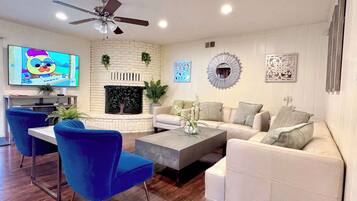 TV, video games, books, offices